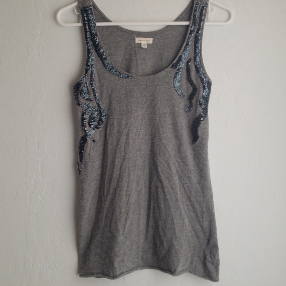 Urban Outfitters- gray tank with beading